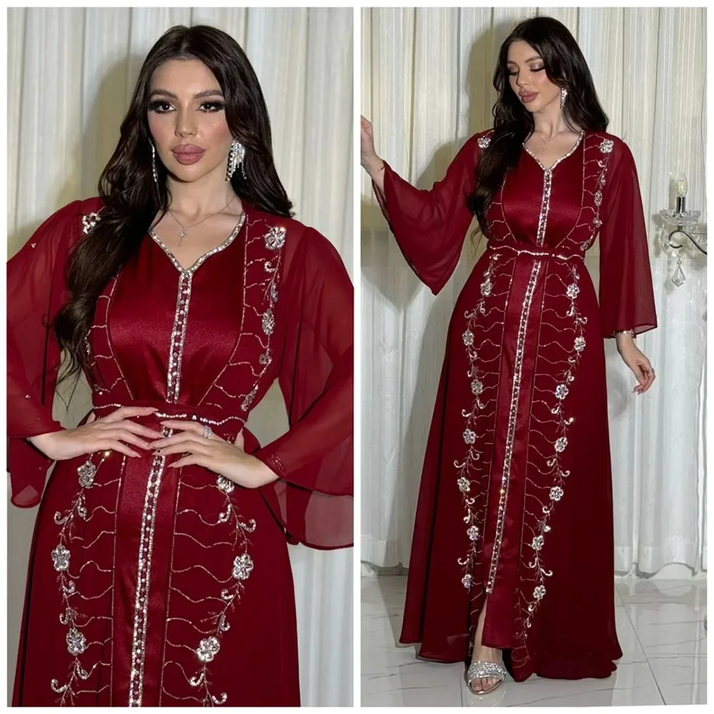 Turkey Women Fashion - Мусульманский комплект Платье Женский четырехсезонный мусульманский