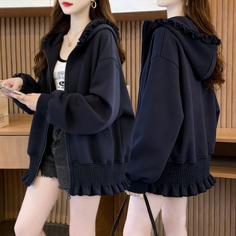 Women'S Fashion Zip Up Hoodies - Весна 2026: Новая модная женская черная