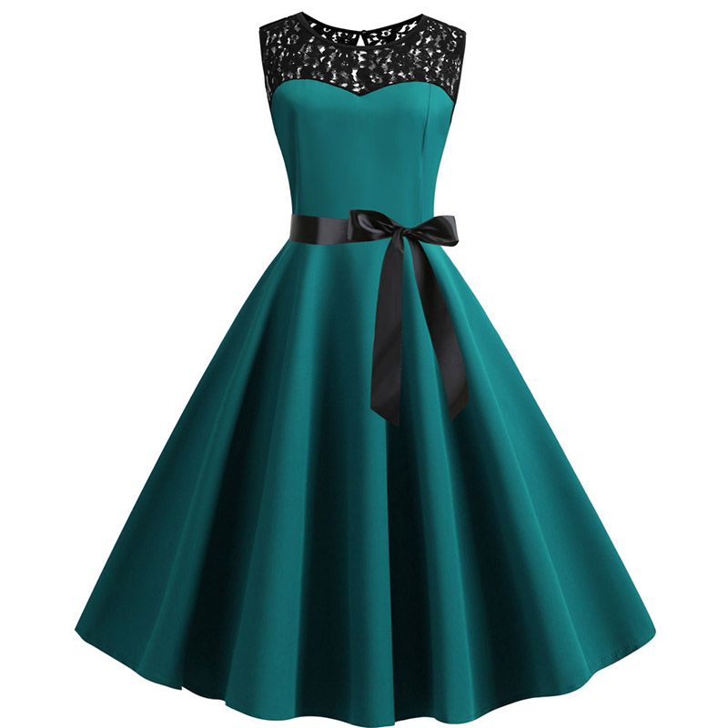 Women'S Fashion Of The 50S - Элегантное вечернее платье, женское летнее кружевное