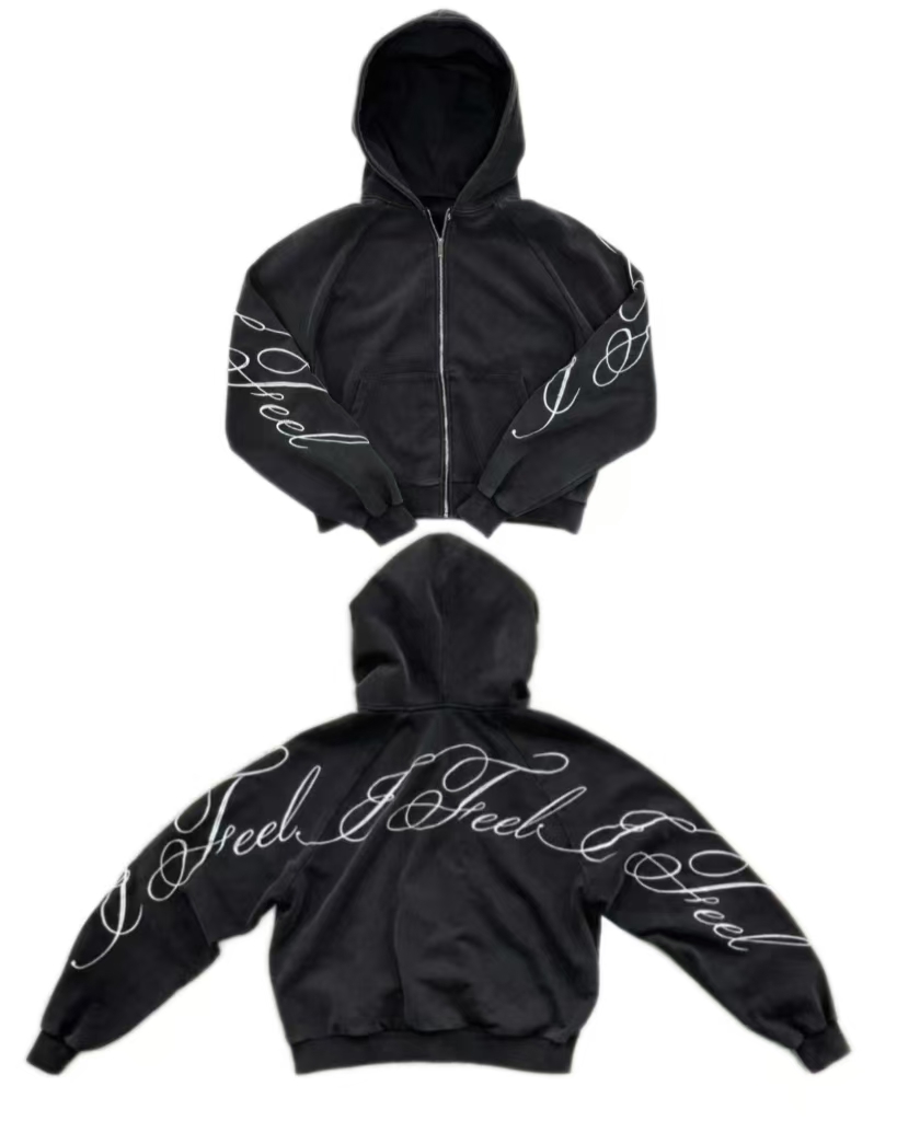Women'S Fashion Zip Up Hoodies - Y2K Harajuku готический буквенный принт ретро