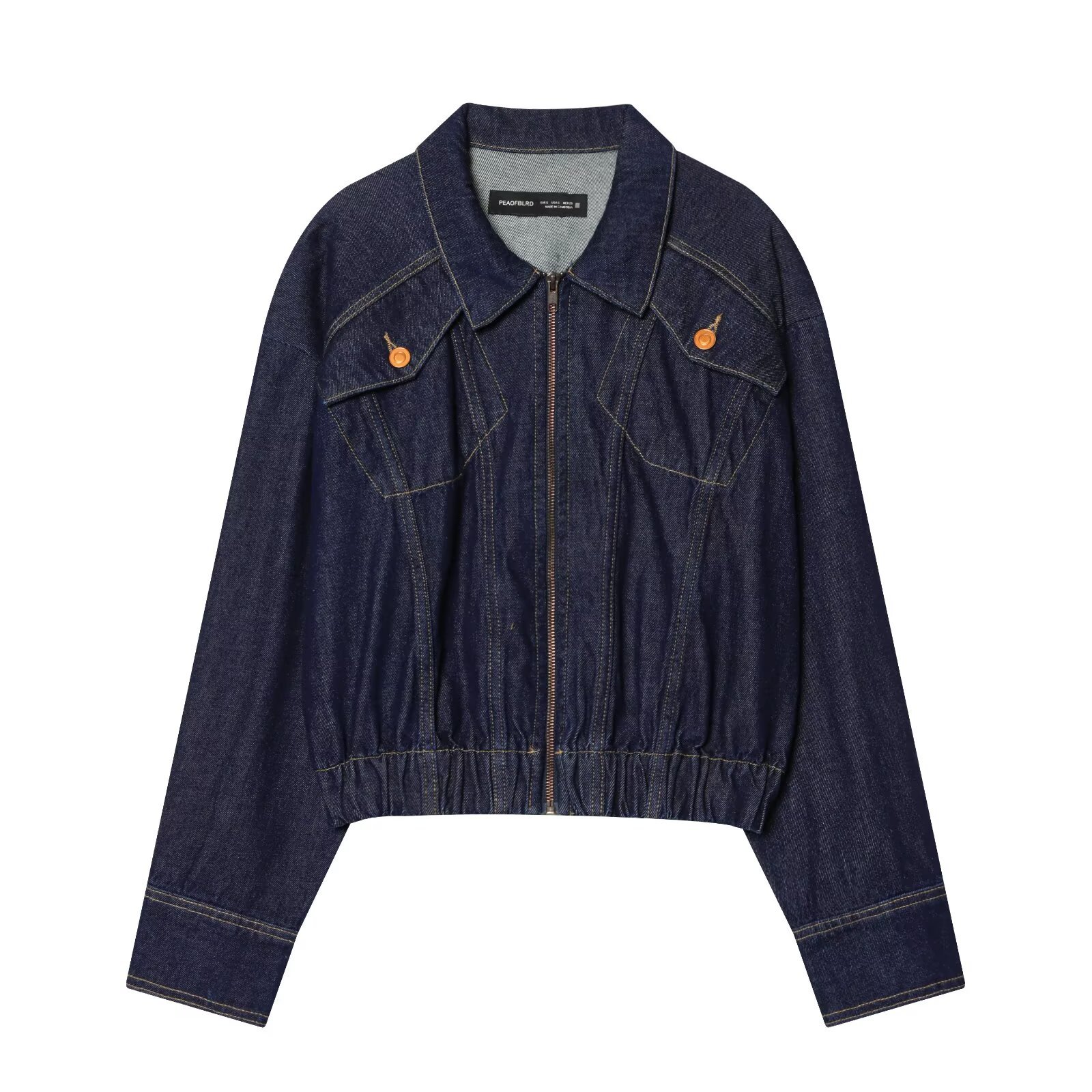 Women'S Fashion Utility Jacket - Винтажная ретро-куртка-бомбер из денима, практичная модель