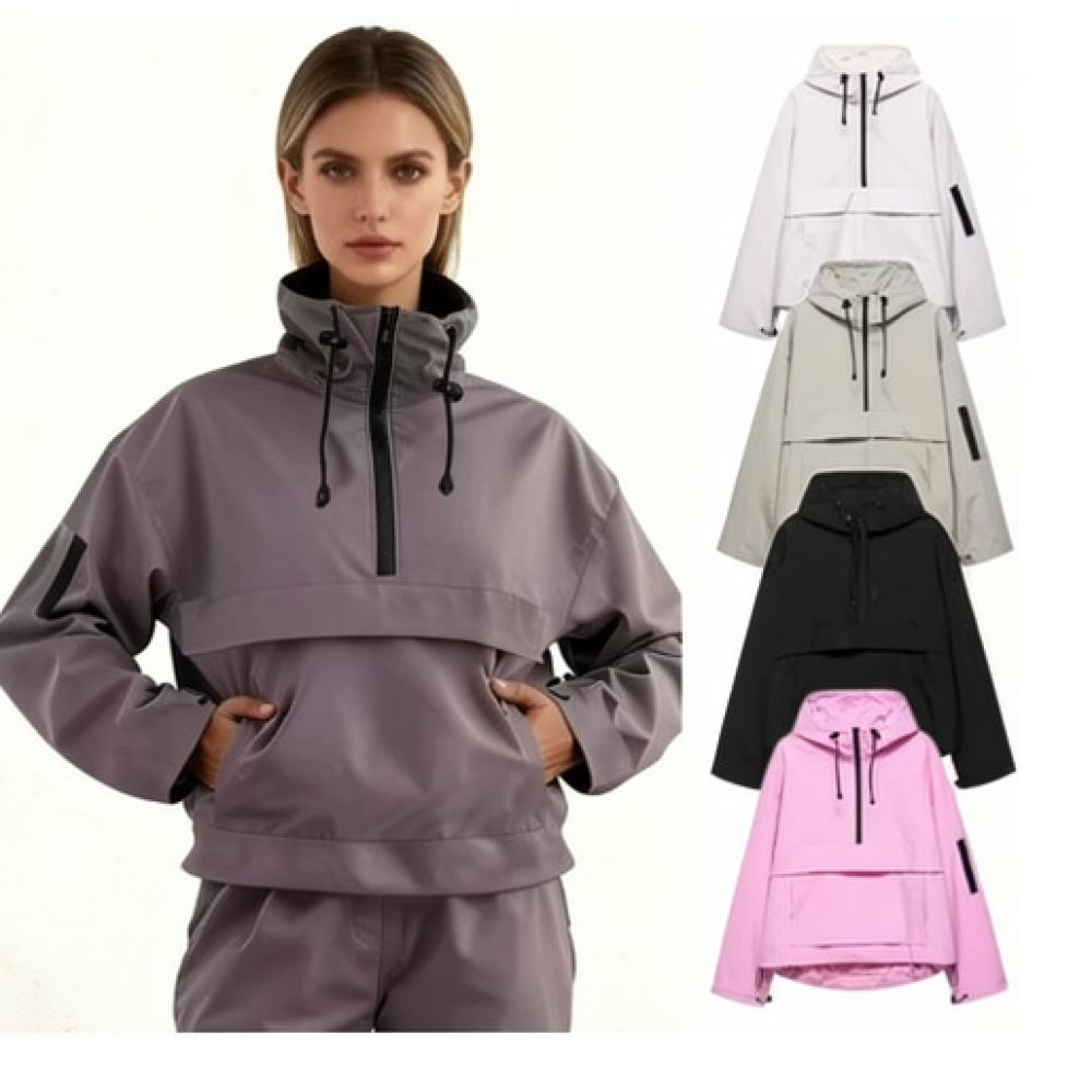 Women'S Fashion Utility Jacket - Женская водонепроницаемая куртка с капюшоном для