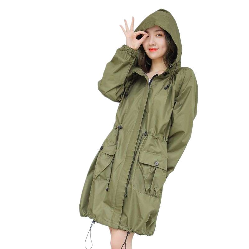 Women'S Fashion Rain Jacket - Легкий водонепроницаемый женский дождевик с капюшоном,