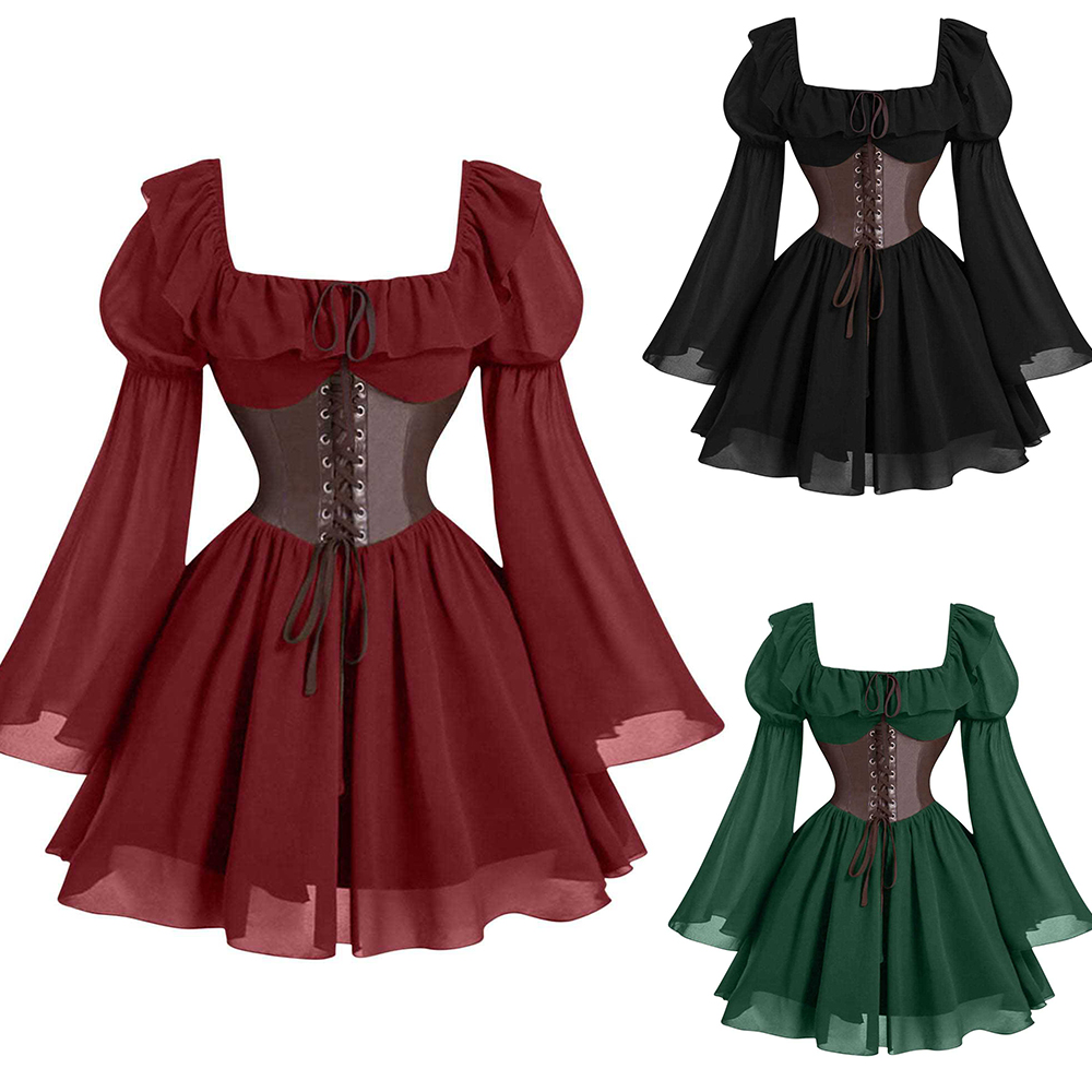 Women'S Fashion Renaissance Period - Средневековое новое женское платье с длинными