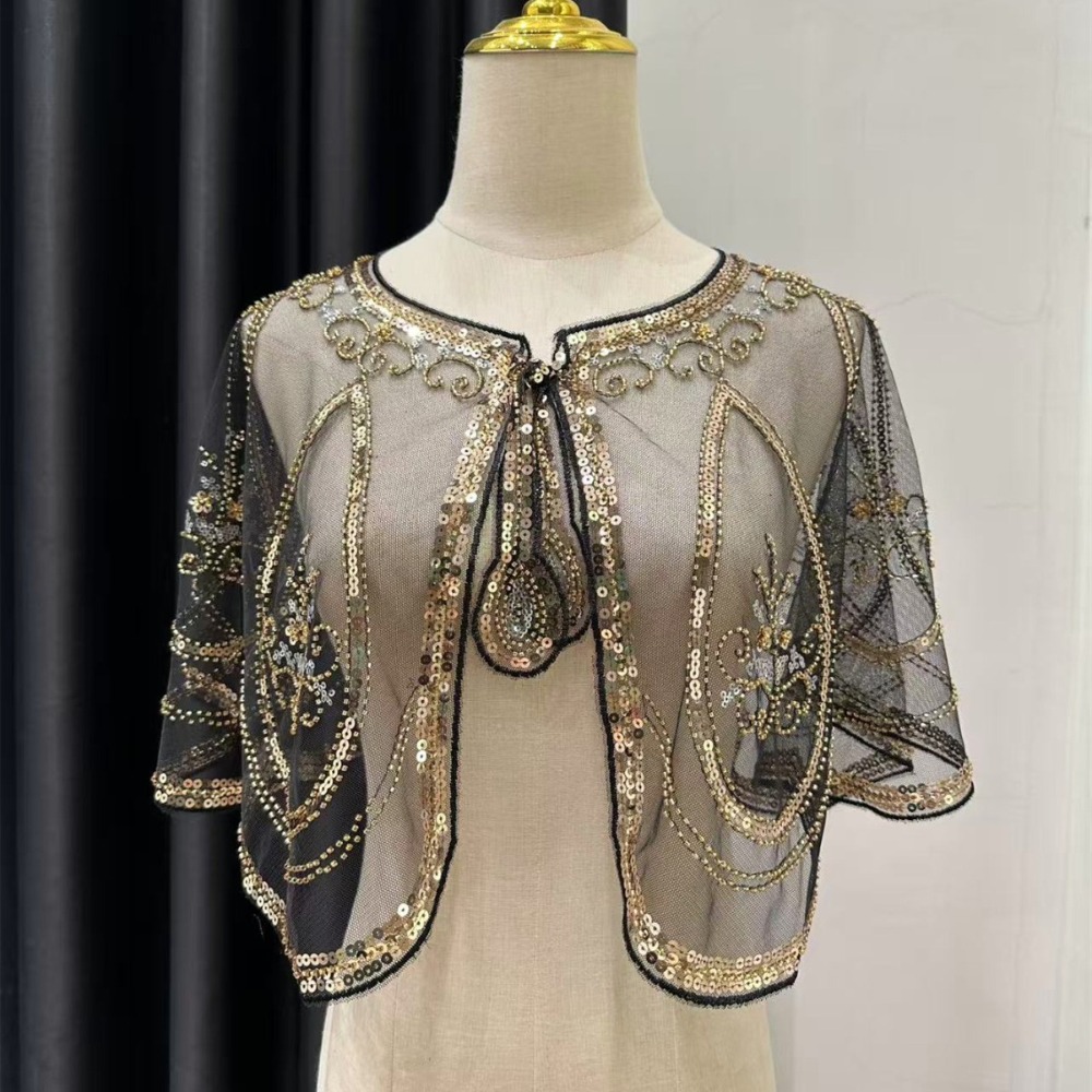 Women'S Fashion In The 1920S - Элегантная шаль с пайетками и вышивкой