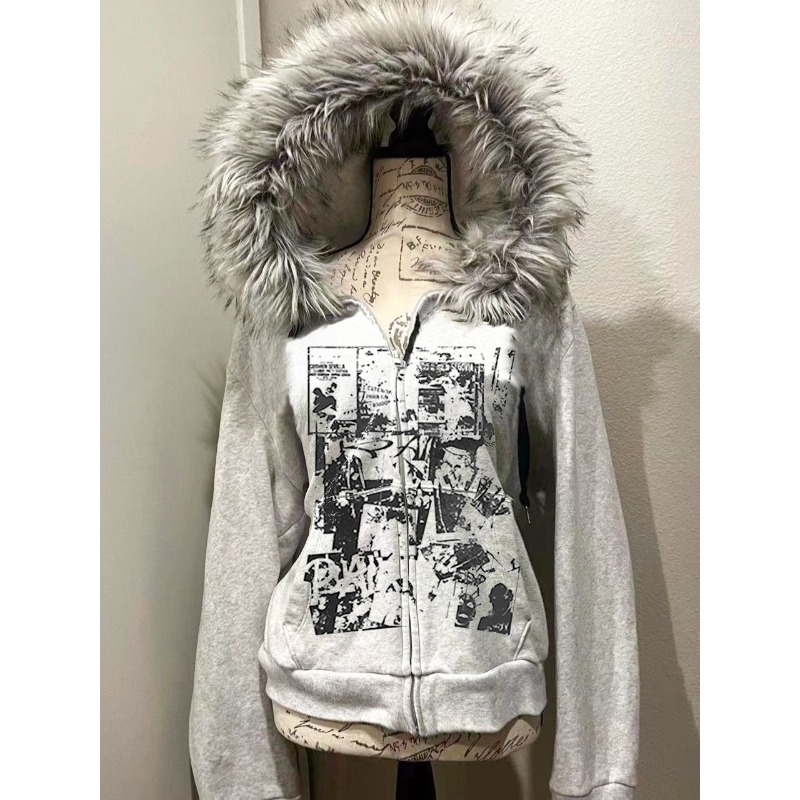 Серая шерстяная куртка из иску – обзор и цена Women'S Fashion Zip Up Hoodies