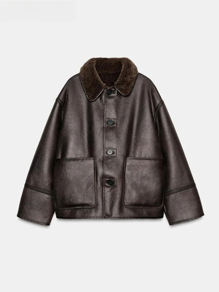 Модная двусторонняя однотонная – обзор и цена Women'S Fashion Utility Jacket