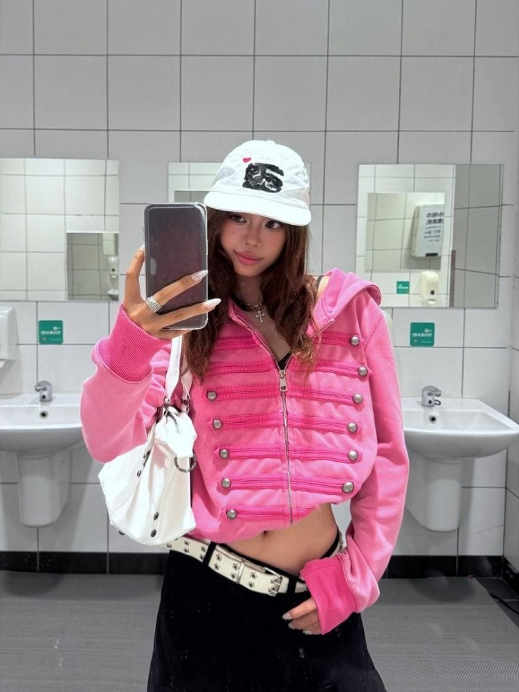 Корейская модная уличная одежд – обзор и цена Women'S Fashion Zip Up Hoodies