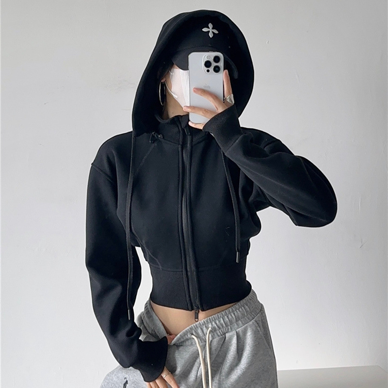 Женские укороченные худи-свитш – обзор и цена Women'S Fashion Zip Up Hoodies