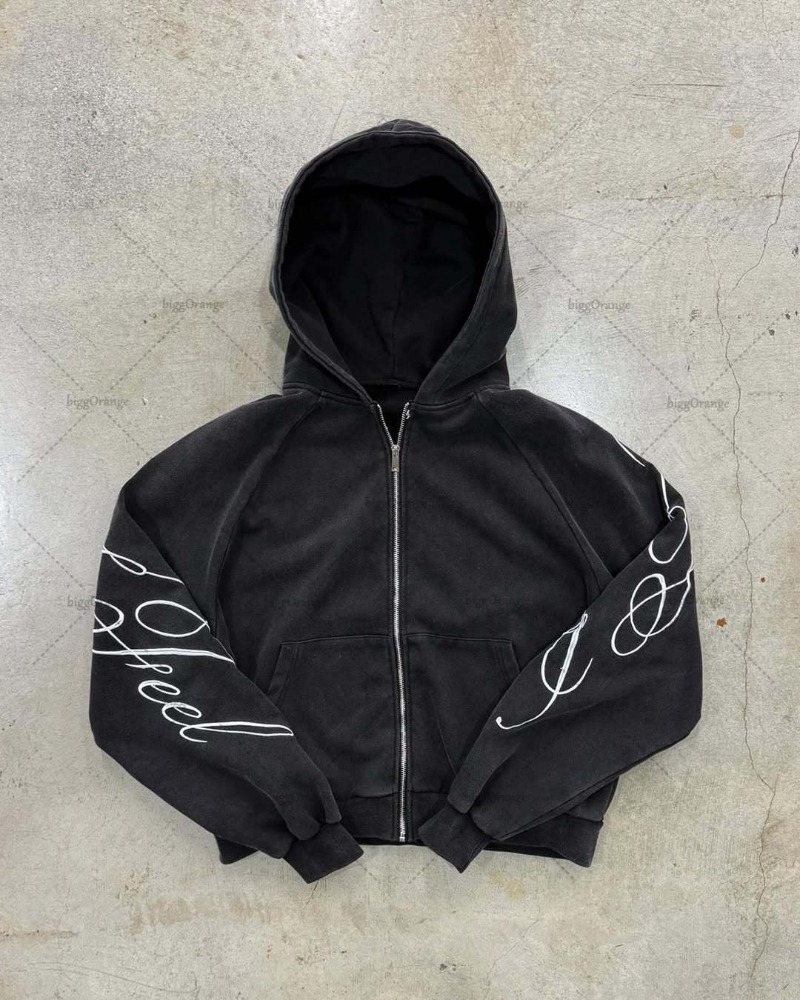 Y2K Harajuku готический буквен – обзор и цена Women'S Fashion Zip Up Hoodies