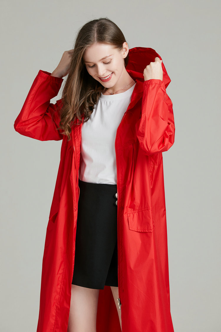 Женский легкий красный, черный – обзор и цена Women'S Fashion Rain Jacket