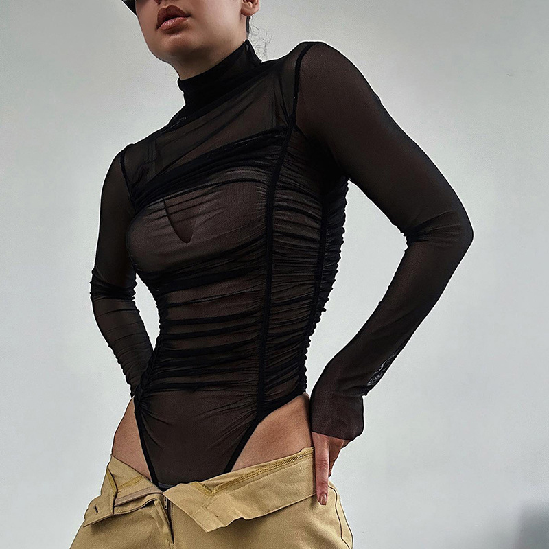 Осень 2023, тонкое сетчатое бо – обзор и цена Turtleneck Bodysuit