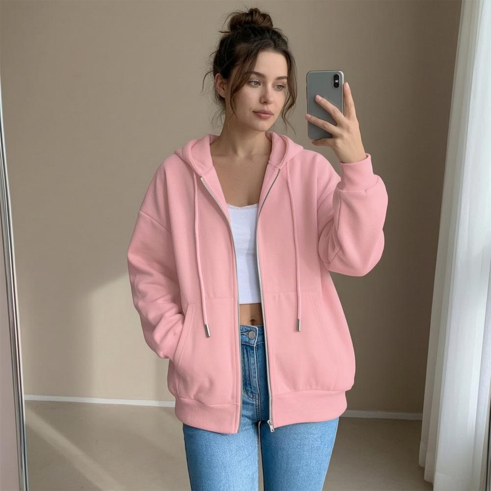 Женские толстовки с карманами, – обзор и цена Women'S Fashion Zip Up Hoodies