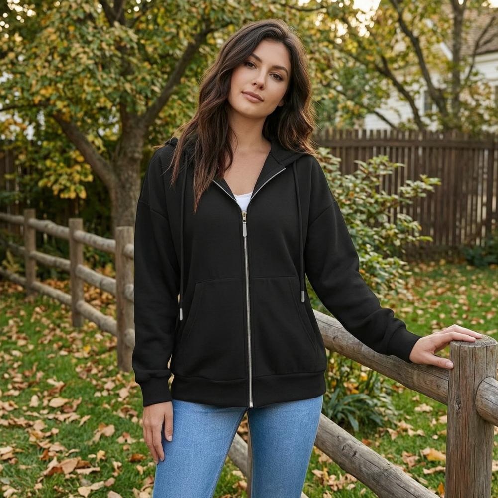 Женские толстовки с карманами, – обзор и цена Women'S Fashion Zip Up Hoodies