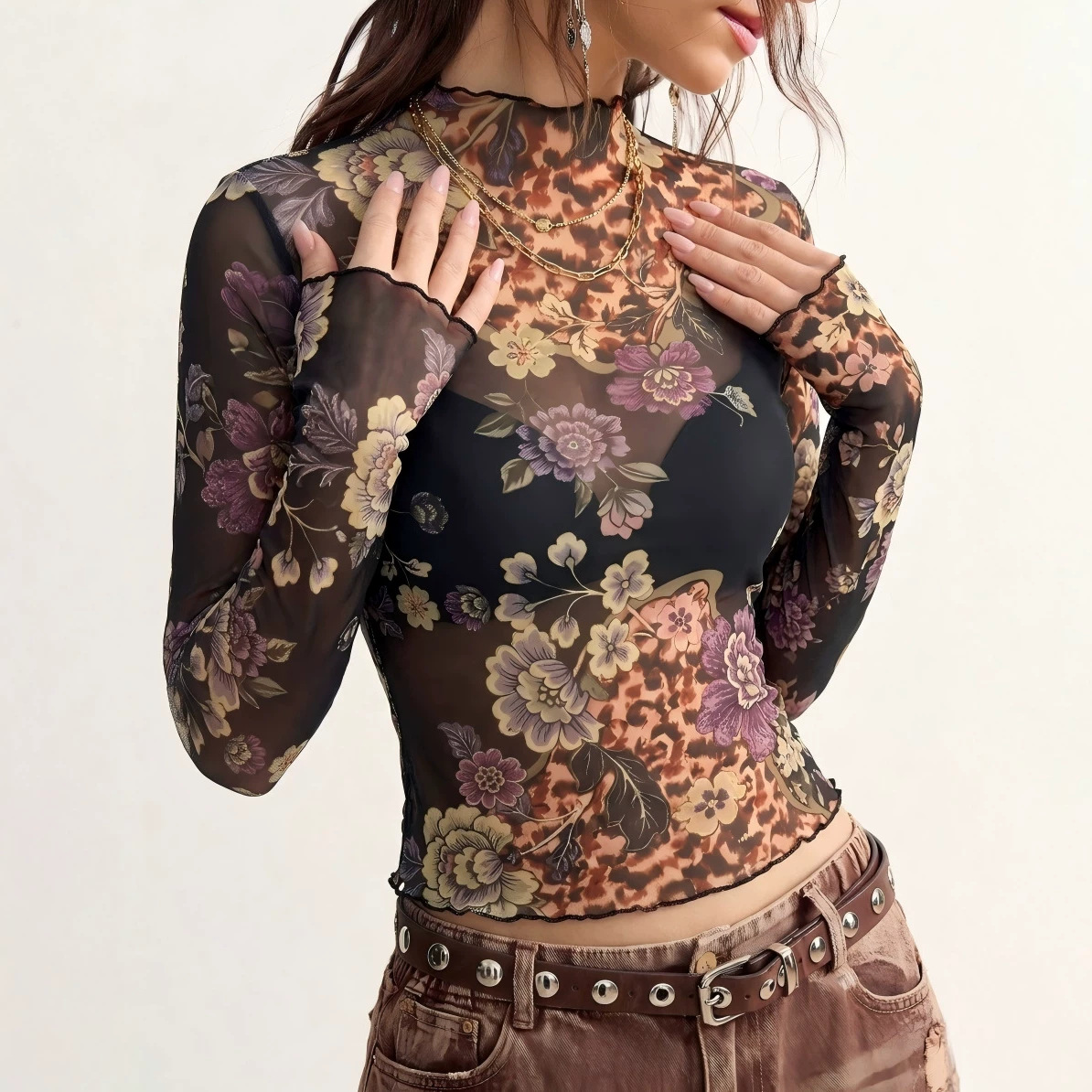 B 2026 Ретро-футболка с цветоч – обзор и цена Women Fashion Style