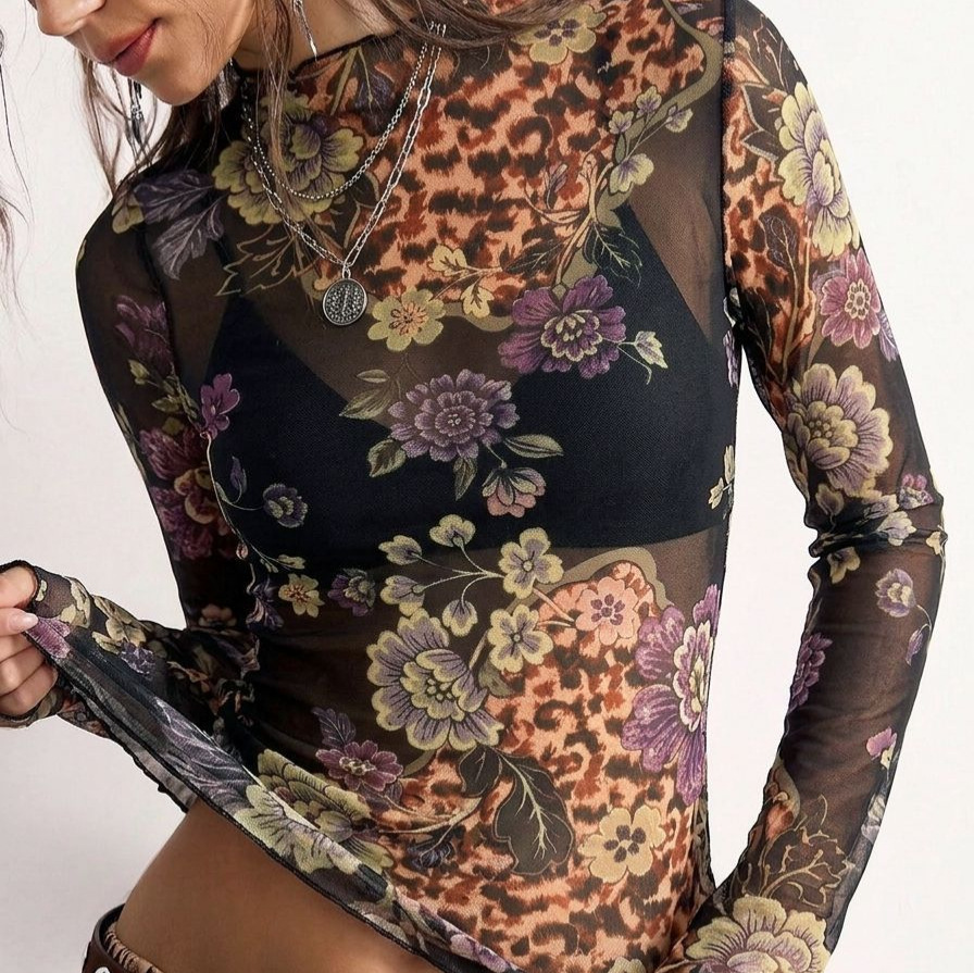 B 2026 Ретро-футболка с цветоч – обзор и цена Women Fashion Style